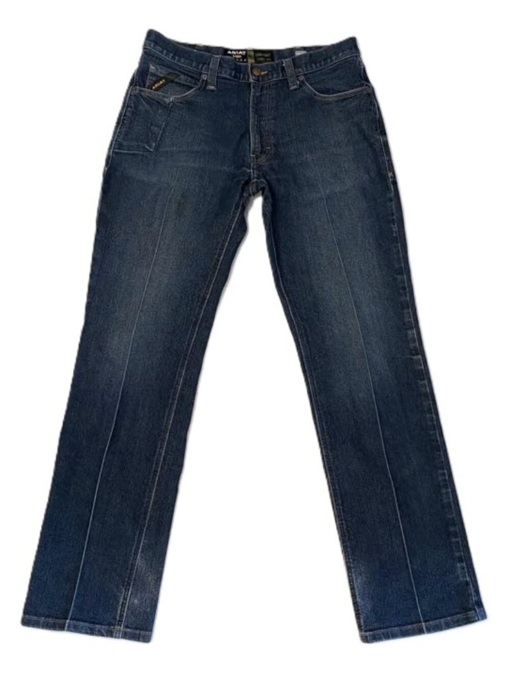 Ariat Rebar M5 Straight Leg Jeans Mens 34x34 Dark Wash Denim Workwear Blackstone